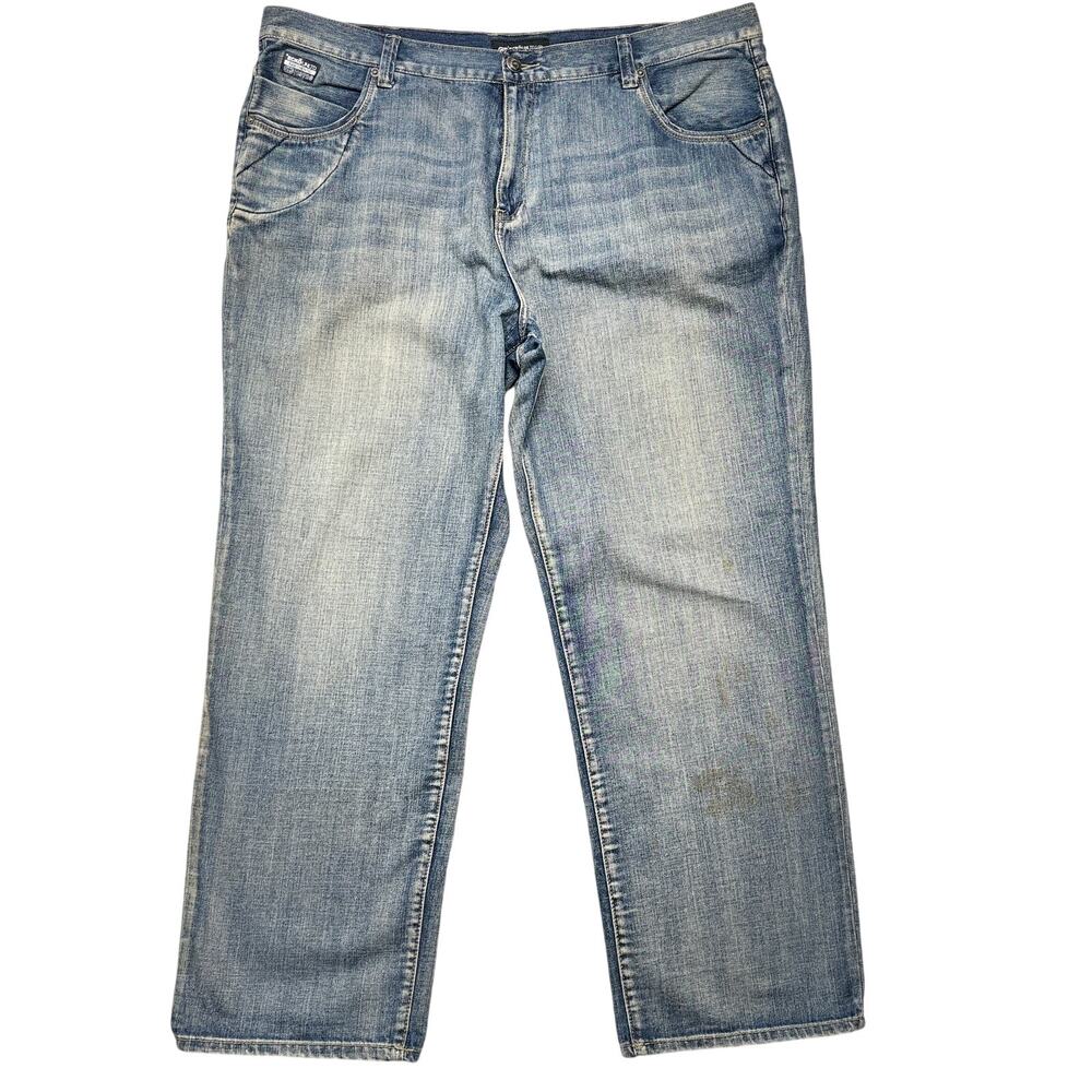Vintage Ecko Unltd Jeans 48 Mens Blue Relaxed Fit Light Wash Baggy Loose 90s